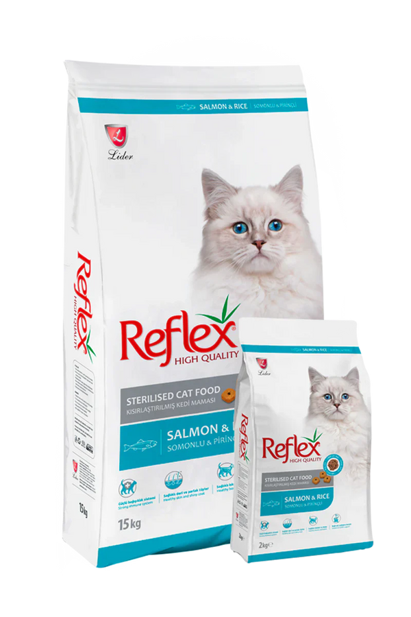 Reflex Sterilized Dry Food with Salmon & Rice for Cats 15kg