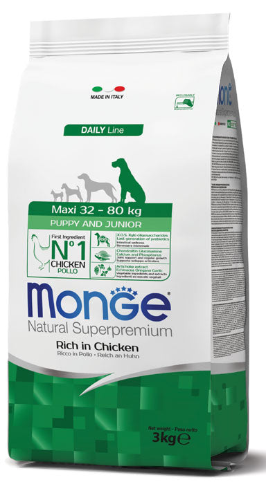 MONGE Super Premium Puppy&Junior Dog Dry Food 15kg