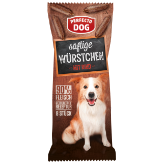 Perfecto Dog Saftige Würstchen mit Rind 60 جرام 